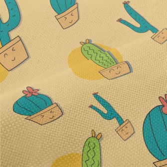 Shy Cactus Potted Plant Performance Linen