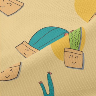 Shy Cactus Potted Plant Piqué