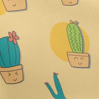 Shy Cactus Potted Plant Pongee