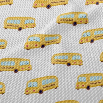 School Bus Birdseye Piqué