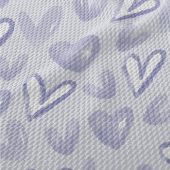 Watercolor Graffiti Love Heart Birdseye Piqué
