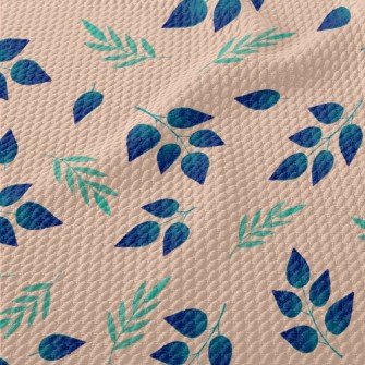 Psychedelic Gradient Leaves Birdseye Piqué