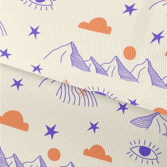 Rolling Hills Clouds Waterproof Oxford