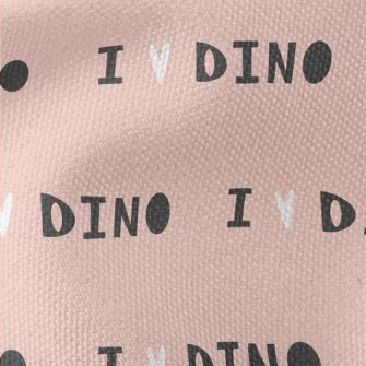 I Love Dino Text Waterproof Canvas