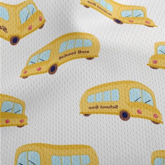 School Bus Athletic Mesh Flat Back