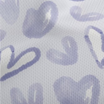 Watercolor Graffiti Love Heart Athletic Mesh Flat Back