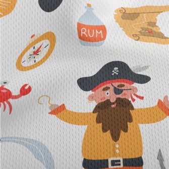 Pirate Treasure Map Athletic Mesh Flat Back