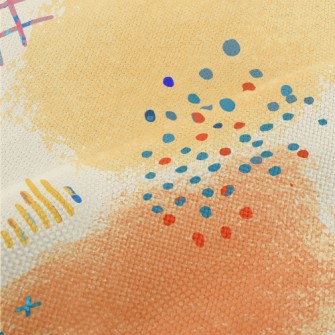 Watercolor TicTacToe Performance Linen