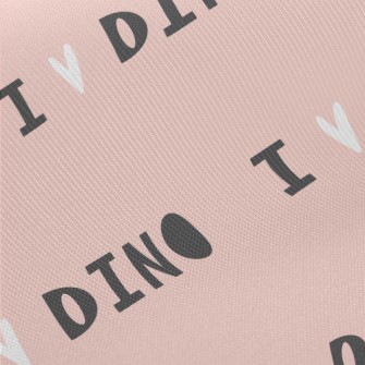 I Love Dino Text Twill