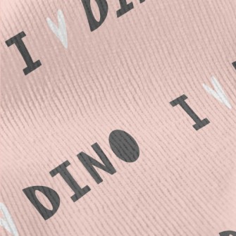I Love Dino Text Standard Corduroy
