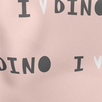 I Love Dino Text Stretch Ponte