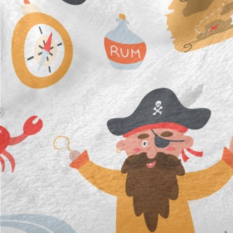Pirate Treasure Map Minky
