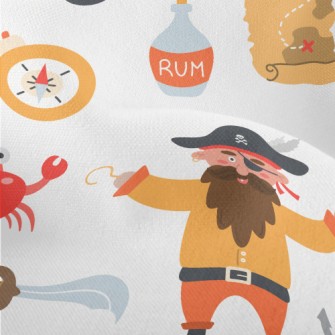 Pirate Treasure Map Lightweight Performance Linen