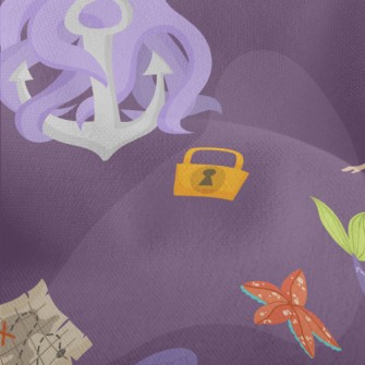 Mermaid Octopus Pirate Lightweight Performance Linen