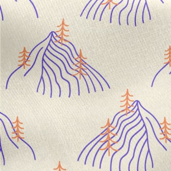 Big Mountains And Small Trees Jersey Backed Fleece