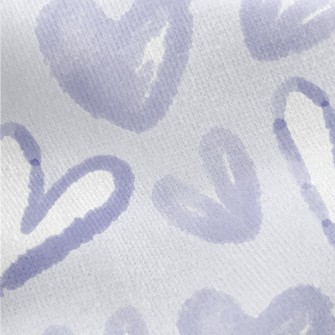Watercolor Graffiti Love Heart Jersey Backed Fleece