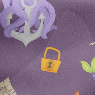 Mermaid Octopus Pirate Jersey Backed Fleece