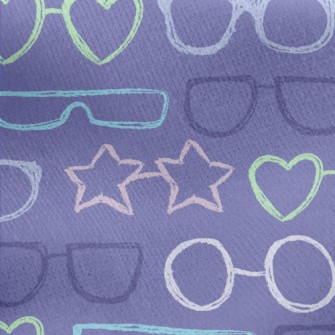 Various Glasses Jersey Backed Fleece