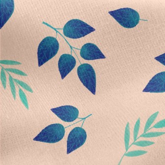 Psychedelic Gradient Leaves Jersey Backed Fleece