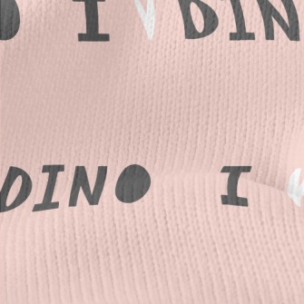 I Love Dino Text Stretch Jersey