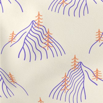 Big Mountains And Small Trees Lightweight Cotton Poplin