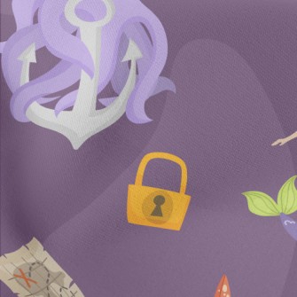 Mermaid Octopus Pirate Lightweight Cotton Poplin