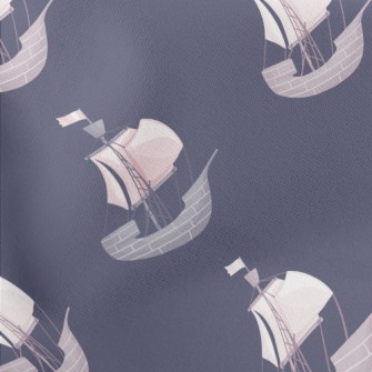 Mighty Pirate Ship Lightweight Cotton Poplin