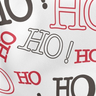 HOHOHO Text Lightweight Cotton Poplin