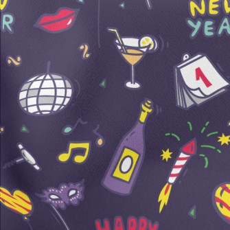 New Year&#39;s Eve Party Lightweight Cotton Poplin