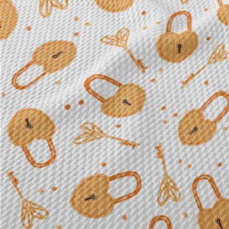 Love Padlock Key Birdseye Piqué