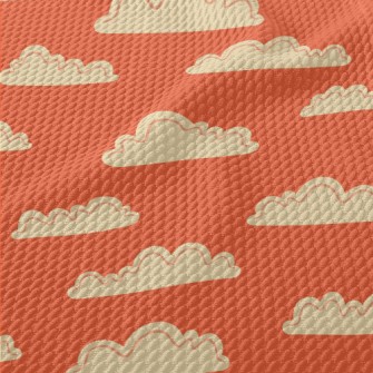 Simple Line Clouds Birdseye Piqué