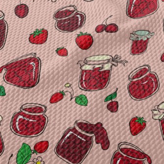 Sweet Strawberry Jam Birdseye Piqué