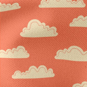 Simple Line Clouds Waterproof Canvas