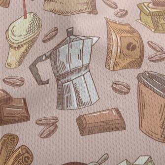 Hand-ground Coffee Athletic Mesh Flat Back