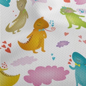 Colorful Tongue-out Iguana Athletic Mesh Flat Back