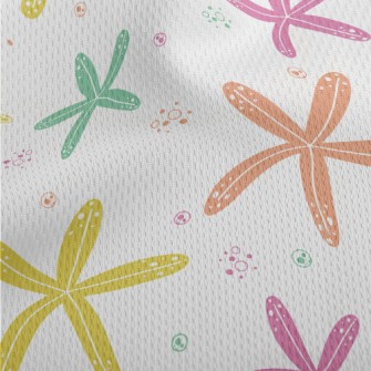 Colorful Cute Starfish Athletic Mesh Flat Back