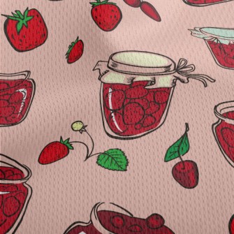 Sweet Strawberry Jam Athletic Mesh Flat Back