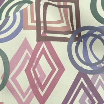 Circle Square Geometry Micro Fleece
