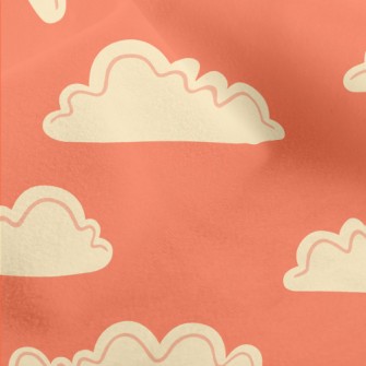 Simple Line Clouds Micro Fleece