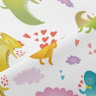 Colorful Tongue-out Iguana Piqué