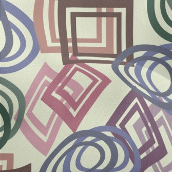 Circle Square Geometry Lightweight Performance Linen