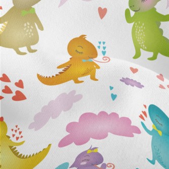 Colorful Tongue-out Iguana Lightweight Performance Linen