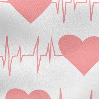 Love Heartbeat Picture Jersey Backed Fleece
