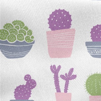 Succulent Potted Plants Jersey Backed Fleece
