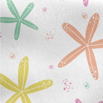 Colorful Cute Starfish Jersey Backed Fleece