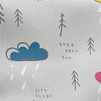 Colorful Clouds With Light Rai Jersey Backed Fleece