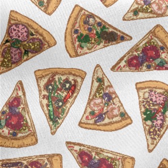 Delicious Pizza Mix Jersey Backed Fleece