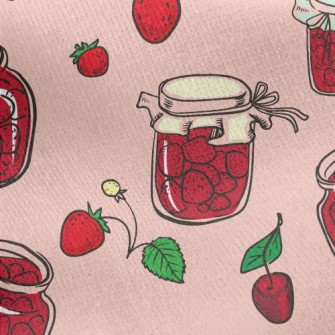 Sweet Strawberry Jam Jersey Backed Fleece