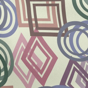 Circle Square Geometry Pongee