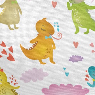 Colorful Tongue-out Iguana Pongee